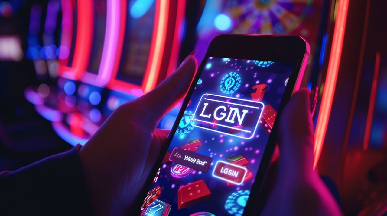 Antarmuka permainan The Dog House di gembira 77 menampilkan gulungan slot dan kontrol taruhan